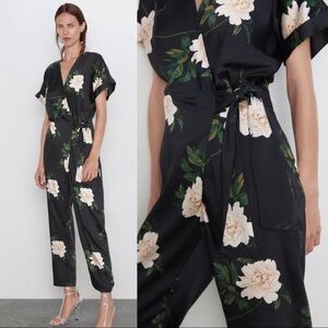 Zara floral jumpsuit